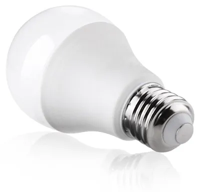 A single LED light bulb is shown against a white background.