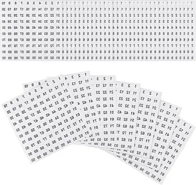 Image de Étiquettes, chiffres d'un diamètre de 1 cm, de 1 à 100, adhésives, 30 feuilles - Idéales pour le bureau, l'école, les entrepôts