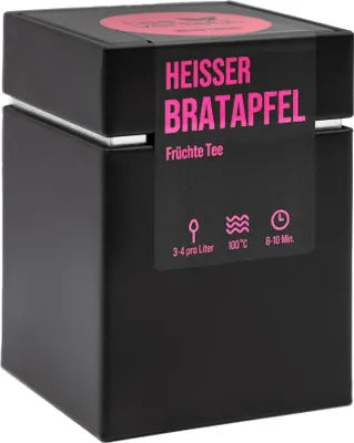 Produktbild von teeverliebt - Heißer Bratapfel Geschenkdose | 80g Früchtetee - Winter Edition
