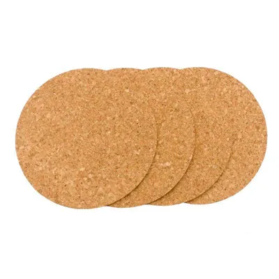 Immagine prodotto di Sottopiatto rotondo in sughero per piatti o ciotole, diametro 143 mm, spessore 3 mm, confezione da 4 pezzi