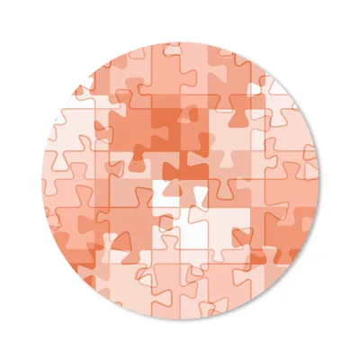 Produktbild von MuchoWow® Mauspad Mousepad Puzzle - Orange - Muster 30x30 cm - Mousepads - Maus Mat - Pad - Mausunterlage - Tischunterlage - Schreibtischmatten