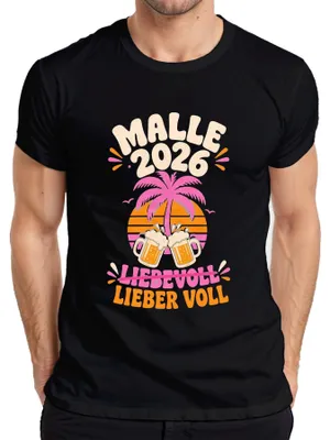 Imagen del producto de Camiseta para hombre, marca Malle, modelo 2026, diseño "Lieber Voll Mallorca Urlaub Party Ballermann JGA", color , talla XL