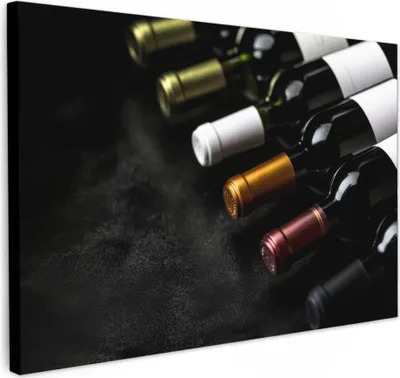 Produktbild von Wanddeko 120x80 cm - Getränk - Flaschen - Wein, Leinwand bilder, Wanddeko Wohnzimmer
