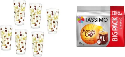 Produktbild von Morning Café XL im 21er Big Pack 163.8 g plus 6 Gläser 350ml