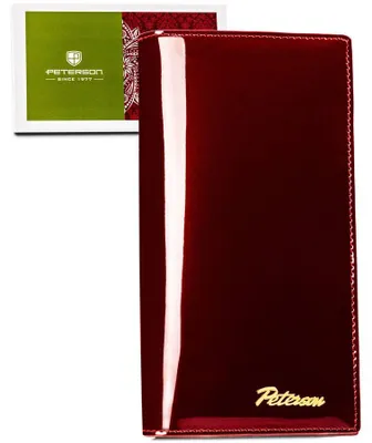 Obrázek produktu pro Peterson Dámská lakovaná kožená peněženka RFID červená 19x10 cm