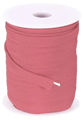 Schrägband mit Kordel, 1,95 cm, 45,7 m, Baumwolle, hellrot