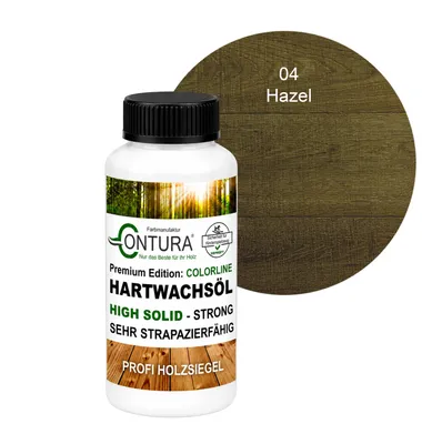 Produktbild von Contura 250ml. FARBIGES Hartwachsöl Colorline Premium Hartwachs - 04 Hazel