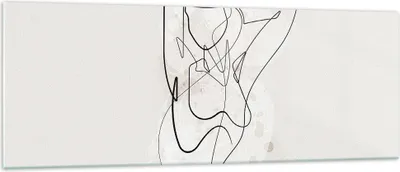 Produktbild von Bilder auf glas - Einteilig - Linie Frau Linie - 140x50cm - Glasbilder - Wandbilder - Bilder - zum Aufhängen bereit - Wanddekoration aus Glas - Glas Bilder - Wandbild auf Glas - GAB140x50-5119