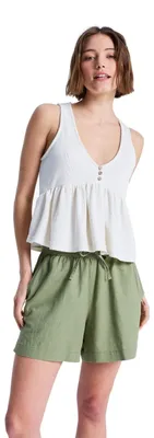 Image de Short de plage Roxy pour femme Lekeitio Break, vert huile : taille XL