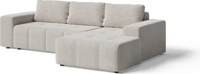 Obrázek produktu pro Rohová sedací souprava s funkcí spaní L – krémová – 264x78x155 cm – pravá – pohovka do obývacího pokoje – rozkládací sedací souprava – ORION