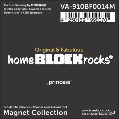Produktbild von homeBLOCKrocks® MAGNET „princess“