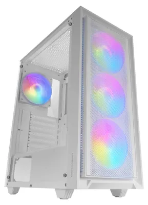 Zdjęcie produktu dla Mars Gaming MC-AIRW, Midi Tower, PC, Biały, ATX, micro ATX, Mini-ITX, Siatka, SGCC (stal ocynkowana ogniowo), Szkło hartowane, Gaming