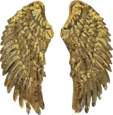 Produktbild von Wing Paillette L Aufnäher-Set zum Aufbügeln in Gold