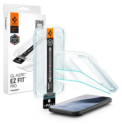 Produktbild von Spigen GLAS.tR EZ Fit Pro, Google, Pixel 11/Pixel 11 Pro, Schmutzabweisend, Staubresistent, Kratzresistent, Splitterfrei, Transparent, 2 Stück(e)