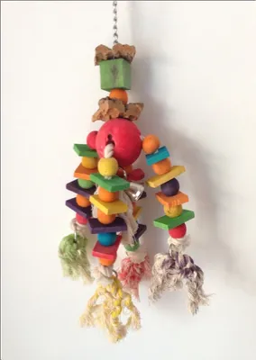 Produktbild von Elmato 10649 Papageien- Vogelspielzeug, Farbenspiel, 35cm