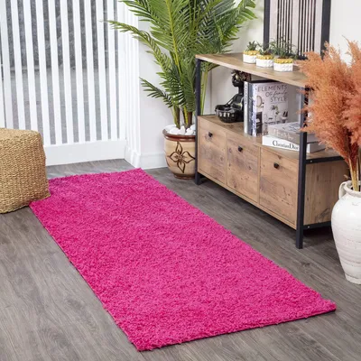 Shaggy-Läufer 80x220 cm – flauschiger Teppich, pflegeleicht, plüschig