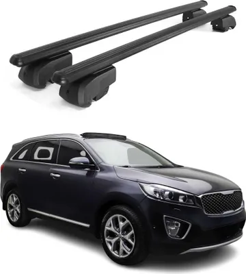 Immagine prodotto di Barre portatutto trasversali per Kia Sorento 2016-2020 Alluminio Nero ABE