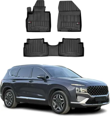 Tappetini Gomma Premium Per Opel Crossland X (dal 2017) - Set 4 Pezzi, Design Esagonale, Antiscivolo, Facili Da Pulire, Inodori, Nero