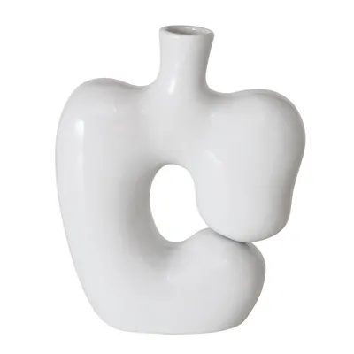 Produktbild von Boltze Dekovase "Caileen" aus Keramik in weiß H25cm, Vase