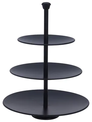 Produktbild von Excellent Houseware Etagere mit 3 Ablagen 36,5 cm Mattschwarz