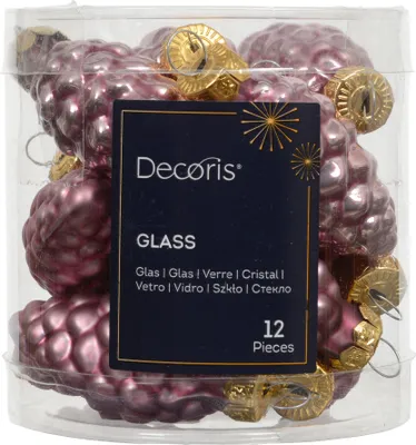Produktbild von Christbaumschmuck Zapfen 6cm Glas 12 Stück - Vintagerosa