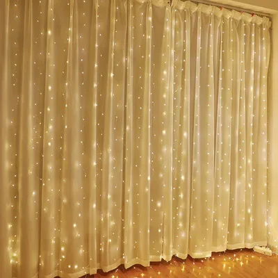 Zdjęcie produktu dla Kurtyna Ledowa (100 Lampek Led) 3M X 1M Warm White / Ciepły Biały