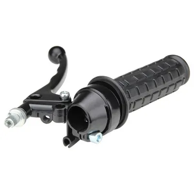 Zdjęcie produktu dla Uchwyt przepustnicy czarny / dźwignia metalowa czarna / mocowanie czarne do motoroweru Tomos Hercules