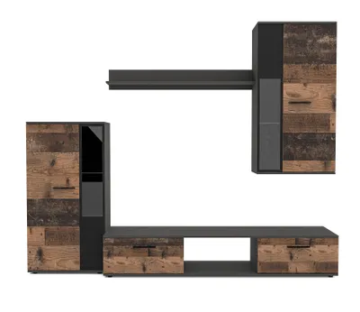 Image de AX LIVING Meuble-paroi Formilo de haute qualité - 240 cm Matera & Oldstyle