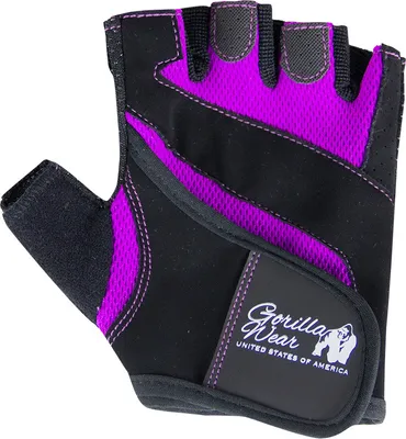 Produktbild von Gorilla Wear Damen Fitnesshandschuhe - Fitnesshandschuhe - Schwarz/Lila - L