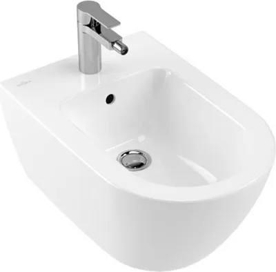 Immagine prodotto di Villeroy & Boch Subway 2.0 bidet, suspendu, 1 trou de robinetterie, avec trop-plein, 375x565mm, 540000R1, 540000R1