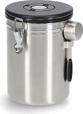 Produktbild von ZELLER 27368 Kaffeedose mit Löffel 2700 ml, Edelstahl/Kunststoff, Ø 14 x 21,5 cm