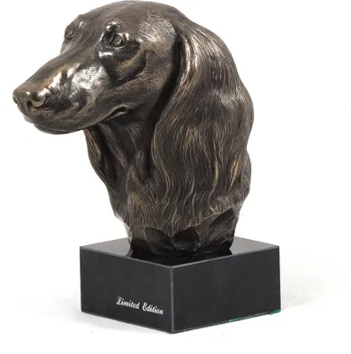 Obrázek produktu pro Jezevčík dlouhosrstý - Socha psa, busta na kamenném podstavci, socha, trofej pro výstavu psů značky Art-Dog