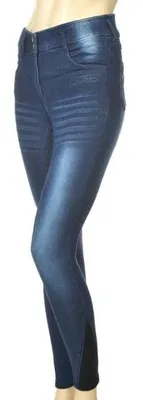 Image de Montar Pantalon d'équitation femme Kay Denim taille haute, taille femme:34