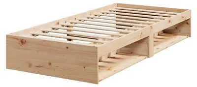 Produktbild von Tagesbett ohne Matratze 80x200 cm aus Massivholz Kiefer, Schlafsofa, Gästebett