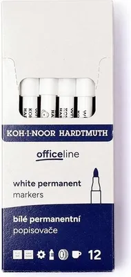 Zdjęcie produktu dla Marker permanentny biały (12szt)