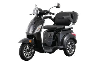 Produktbild von Elektro Seniorenmobil E-Trike Pro 1000Watt, 25 km/h schwarz mit Top Case - Aktiv Mobil