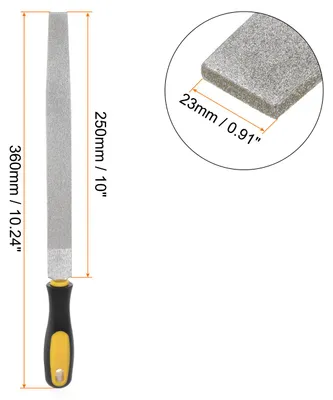 Produktbild von Diamant Beschichtet Feile 10 Zoll 80 Grits Flach Feilen Werkzeuge mit Plastik Griff fš¹r Metall Glas Holz Steine Schleifen Polieren Gravieren