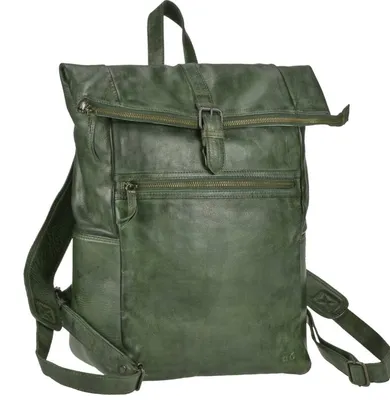Produktbild von Rolltop Rucksack aus Leder mit Laptopfach