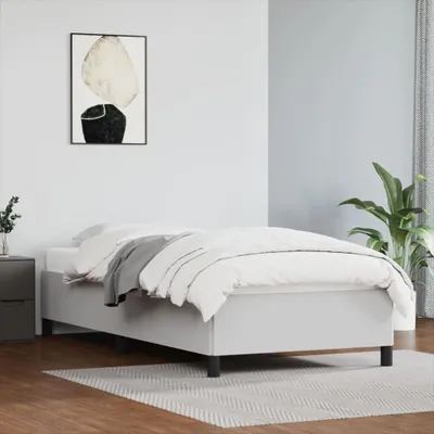 Image de Cadre de lit blanc 100x200 cm similicuir