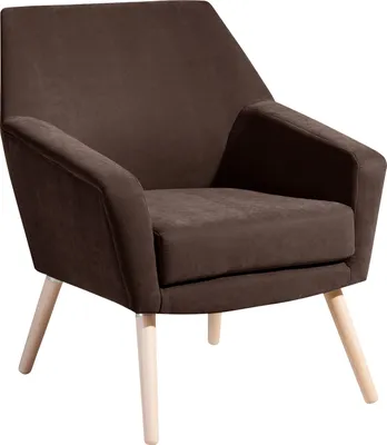 Produktbild von Max Winzer Sessel Alegro - Velourstoff braun - Maße: 67 x 71 x 81 cm