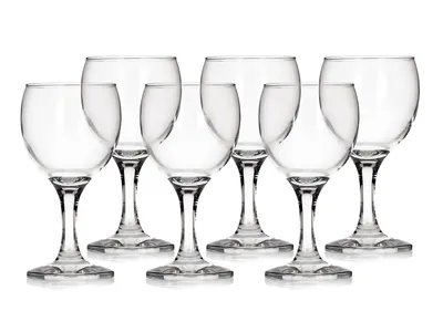 Obrázek produktu pro 6x 170ml sklenice na bílé víno Misket - malé skleněné sklenice na svatební vánoční narozeninovou oslavu s možností mytí v myčce na nádobí Dárková sada sklenic - od LAV