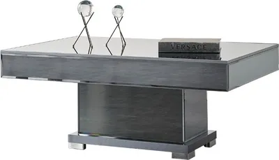 Produktbild von Couchtisch Beistelltisch moderner Kaffeetisch Wohnzimmertisch QUEEN Glas Smoked 130x70x43 cm