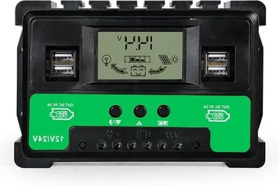 Zdjęcie produktu dla Ładowarka słoneczna z technologią MPPT – 4 porty USB do paneli słonecznych 12 V i 24 V – regulator ładowania akumulatorów kwasowo-ołowiowych (40 A) – regulator ładowania słonecznego