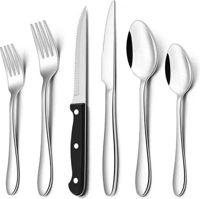 Produktbild von Famanu Besteckset für 6 Personen - Edelstahl - 36-teilig - Spülmaschinenfest