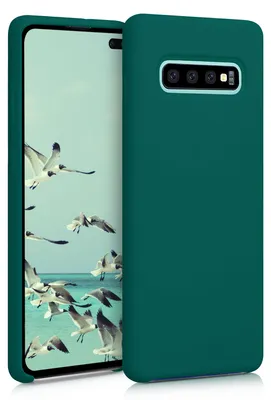 Produktbild von kwmobile Handyhülle für Samsung Galaxy S10 Plus / S10+ Hülle - Case Silikon - Kabelloses Laden - Schutzhülle Cover in Türkisgrün