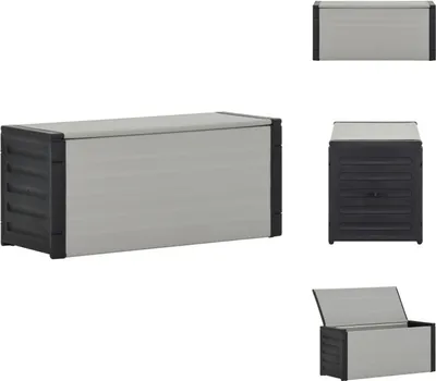 Zdjęcie produktu dla vidaXL Kosz na śmieci szary 85x34x40 cm - Kosze na śmieci i pojemniki na śmieci