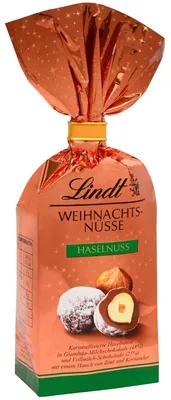 Produktbild von Lindt Weihnachtsnüsse Haselnüsse 100g, 100 g, Milchschokolade, Schweiz, Beutel