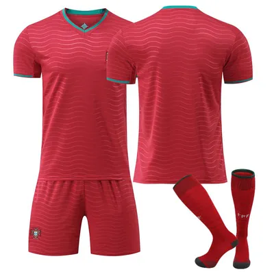 Immagine prodotto di No name no number Maglia da calcio del Portogallo per i Mondiali 2026, per bambini e adulti. TAGLIA:18