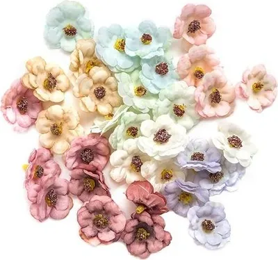 Immagine prodotto di Fiori in tessuto 3cm - 32pz multicolore