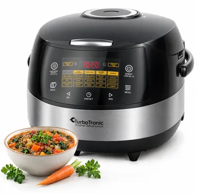 Productafbeelding van TurboTronic TT-DMC22 Multicooker 5 l, 860 W, 15 programma's: elektrische rijstkoker, stoomkoker, langzaamkoker en slowcooker voor rijstepap, Multivarka